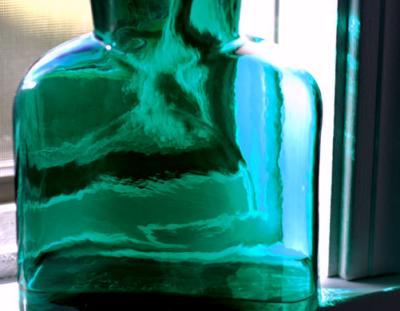 Jade Single Jug With Blue Reflections