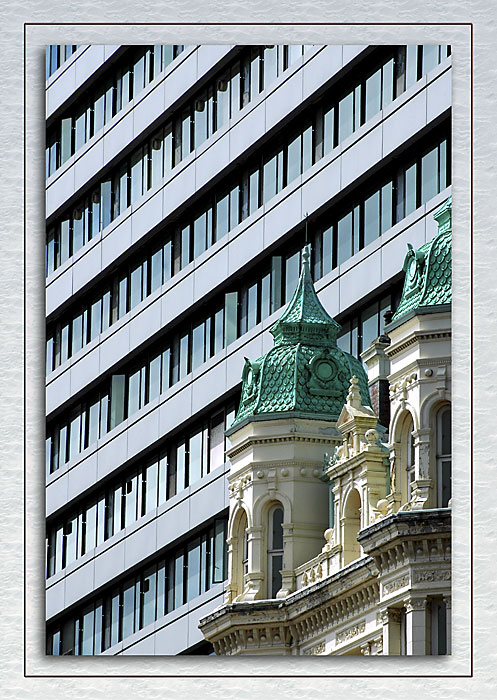 Old and new, city centre, Belfast, N. Ireland