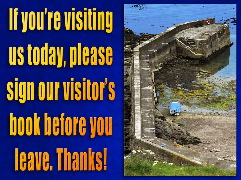 Visitors book slide from the Crovie & Pennan series