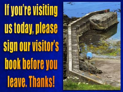 'Visitors book' slide from the Crovie & Pennan series