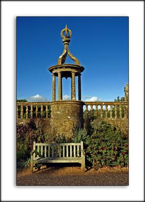 Bench and balustrade, Montacute House, Montacute, Somerset