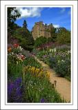 Flower borders, Crathes Castle, Banchory, Aberdeenshire (1586)