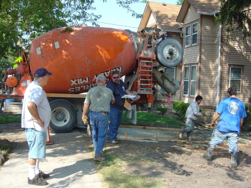 getting the cement bill...