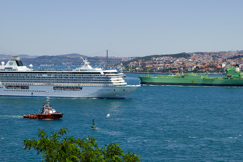 Ships passing in the... day