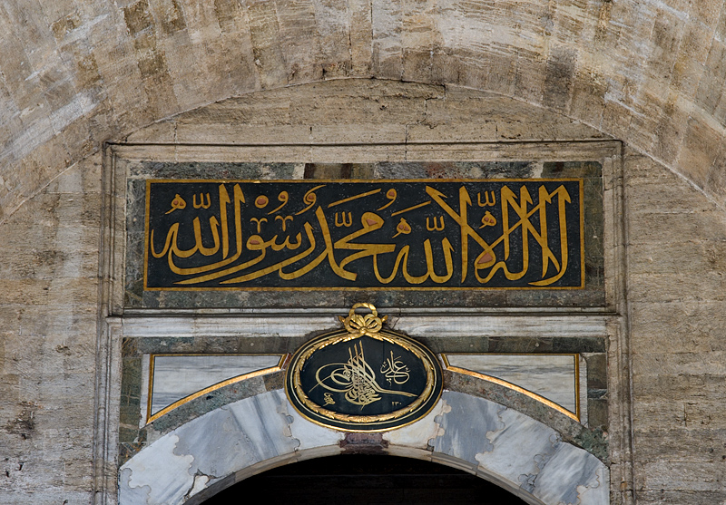 Script and tugra (sultans seal) above entry