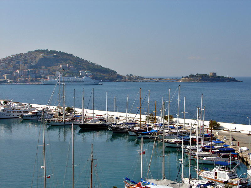 Kusadasi port and castle