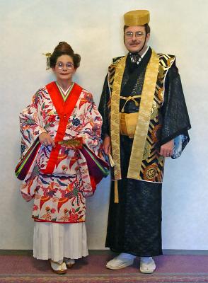 Dressed as Okinawan royalty