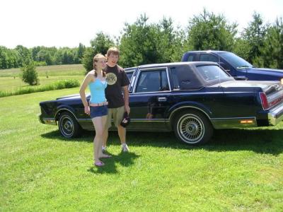 Allison and Travis with Travis's neat Continental