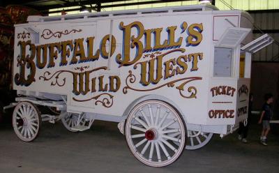 Buffalo Bill's Wild West ticket wagon.  1890