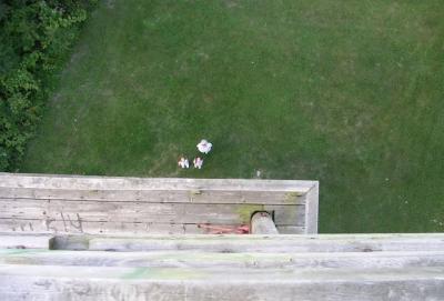 Belmont Mound Tower - looking down