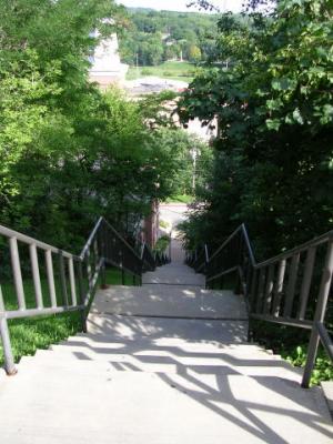 Steps from the old Galena high school