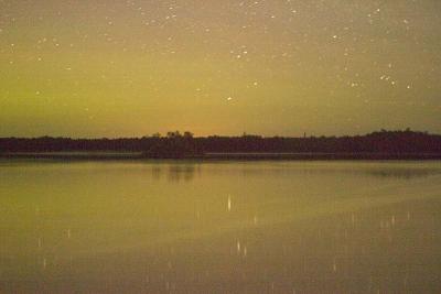 stars reflected in the lake