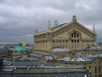 Les toits de Paris vues des Galeries Lafayette (partie arrire de l'Opra)