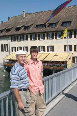 Nonno & Carl on the Rhein Bridge