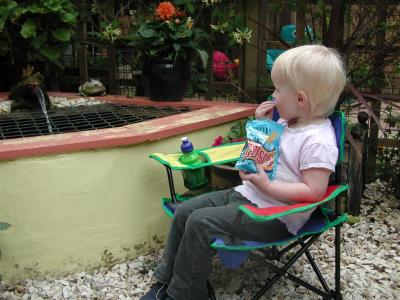 Chair complete with drinks holder