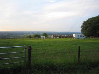 this camping site is at the base of the mast