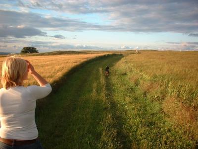 looking back towards hill fort remains and stanley -