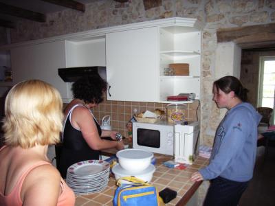 Karen, Deanne and Stef - kitchen of 5 bed