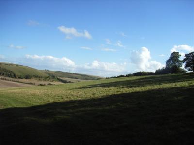 looking down the valley