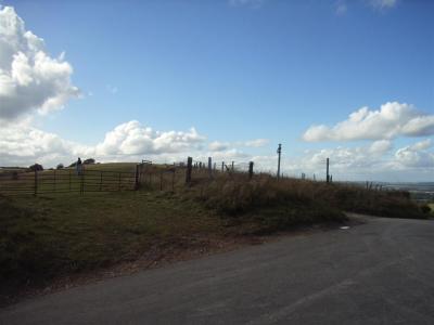 near the top