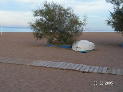 Denia Beach, the view Barry had from the Beach Bar
