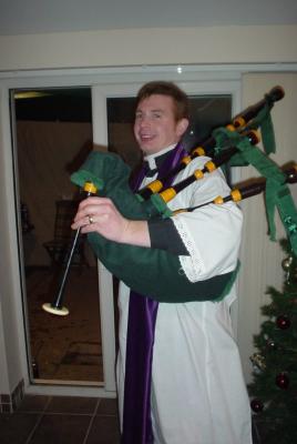 The Vicor Gerard (Angela's son) Piping the New year in