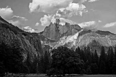 half dome afternoon bw