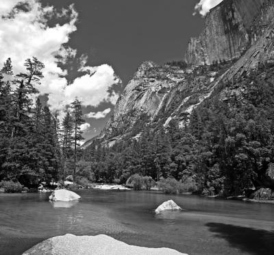 mirror lake views 2 bw