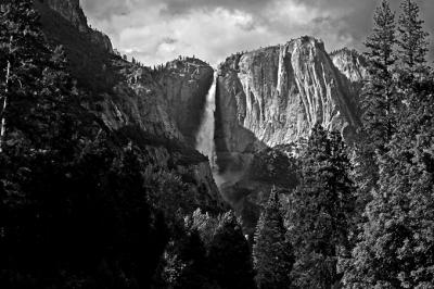 Yosemite falls 5 bw