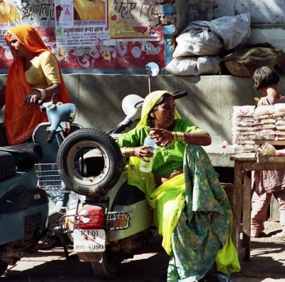 Woman with a street stall
