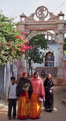 Family group outside the Jain temple