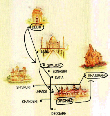 My route from Delhi