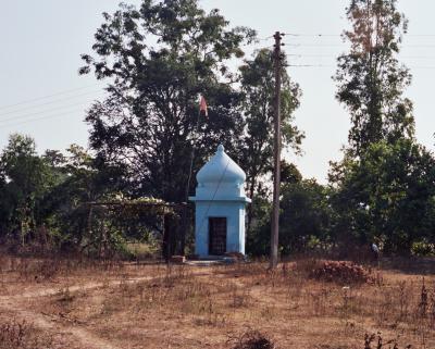 Tiny shrine in village near park