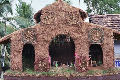 Nativity scene beside highway