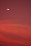 Sunset with moon, Shenandoah Valley