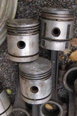 a pile of pistons