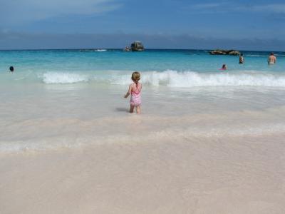 Claire in the water.