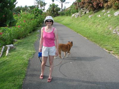 Cherrie walking Patty.