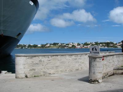 At the ferry terminal.