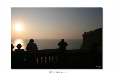 sunset at uluwatu cliff