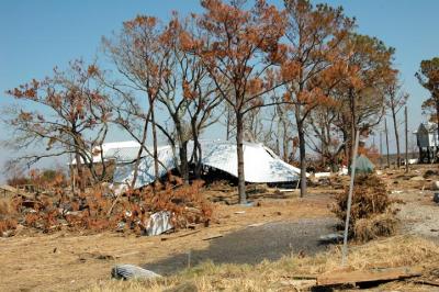 camp leveled by hurricane Katrina