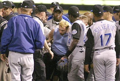 Sox fan attacks umpire