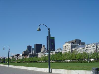 View of Montreal from the old port
