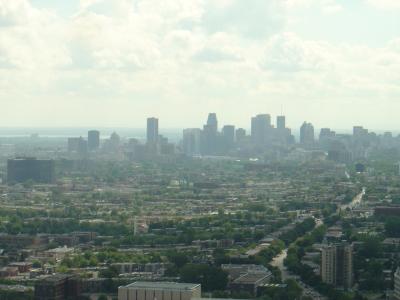 City Montreal from the Olympic Stadium's Tower