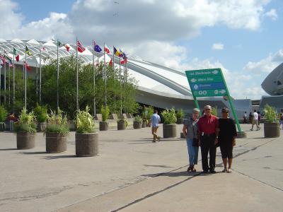 The rest of the crew in front of BioDome