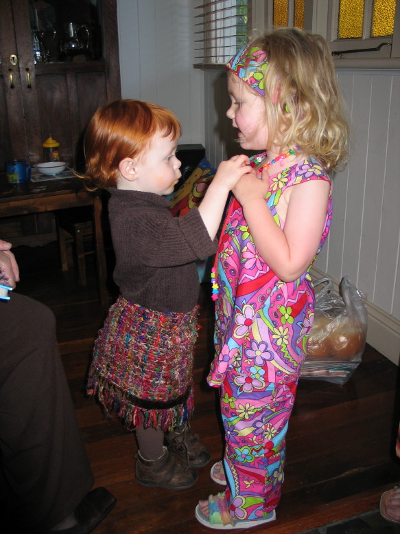 Abigale loving Indigos necklace (and look in general)