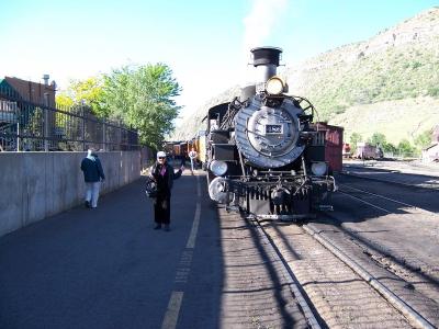 We rode the small gauge rail train from Durango to Silverton