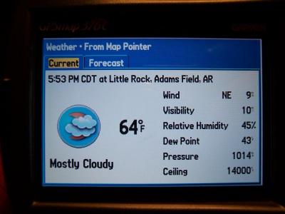 Weather Data screen