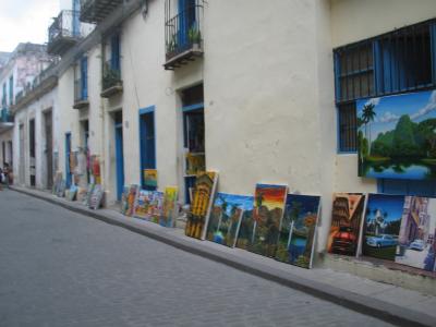 street with paintings