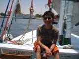 me on the nile on the boat